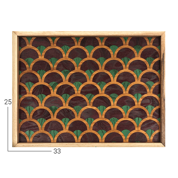 آناهیتا 1103S سینی چوبی دست ساز معرق