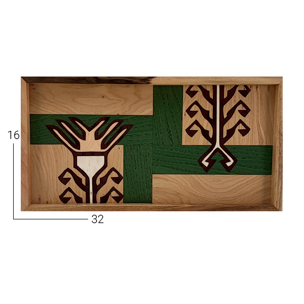 درخت زندگی 2203C سینی چوبی دست ساز معرق