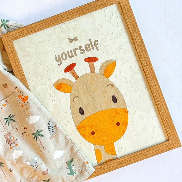 اکسسوری چوبی معرق-تابلو اتاق کودک -چوبی دست ساز-دا اکسسوری | Da Accessory | فروشگاه دا مجموعه ارفع